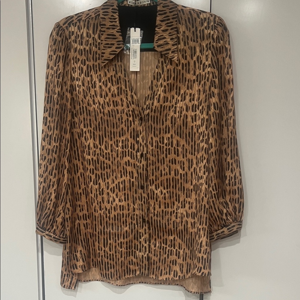 Alice + Olivia Animal Print Blouse